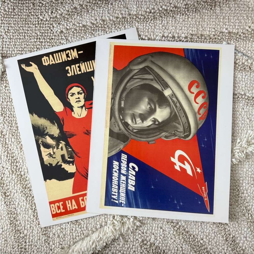 Soviet posters 11x13.5” (feminists/woman/female themed)